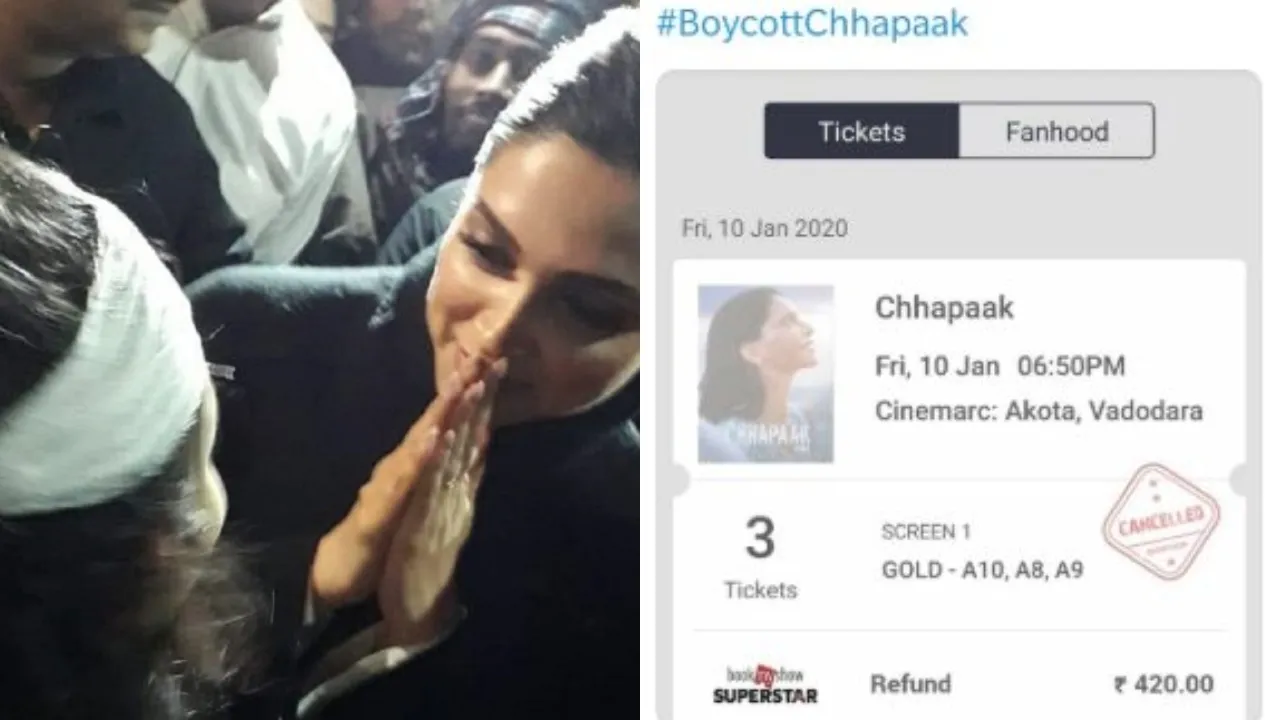 Deepika Padukoneâ€™s JNU Visit Makes Netizens To Book And Cancel Exact Same Tickets Of Chhapaak Multiple Times?