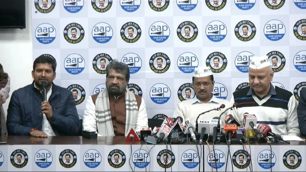 Mahabal Mishra's Son Vinay, Former MLA Ram Singh Join AAP In Presence Of CM Kejriwal