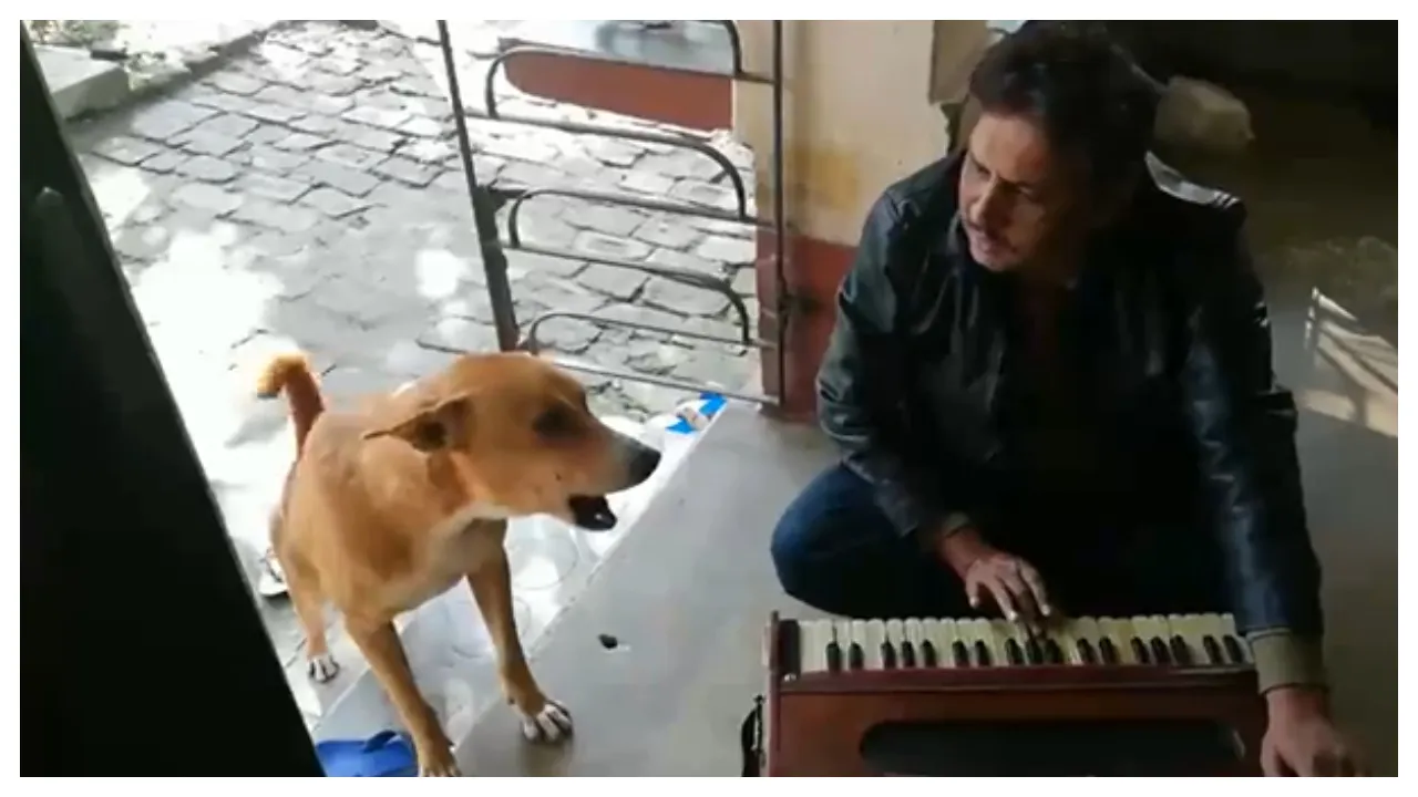 Dog Goes Viral For Joining Man In Singing Ranu Mondalâ€™s Song â€˜Teri Meri Kahaaniâ€™, WATCH