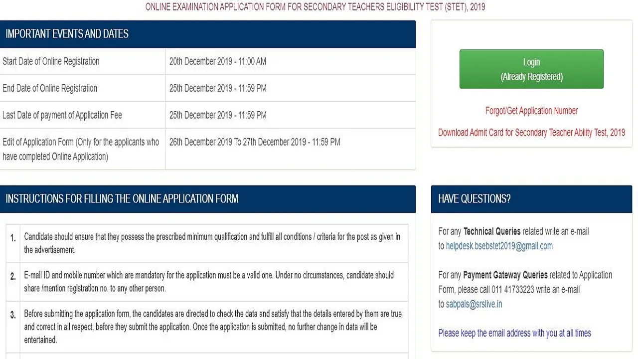 Bihar STET 2019 Admit Card Released At bsebstet2019.in