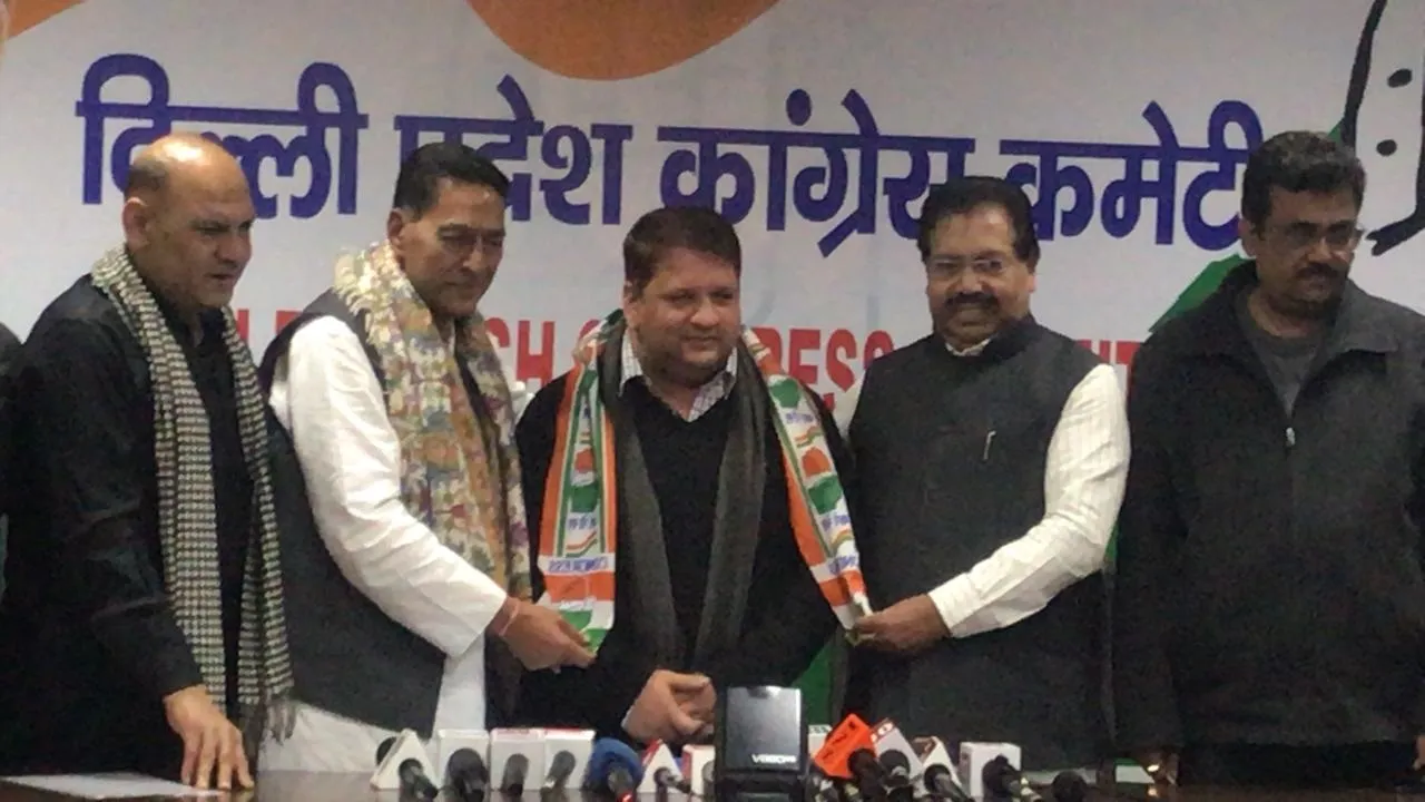 AAP MLA From Dwarka Adarsh Shastri, Who Was Denied Ticket By Party, Joins Congress
