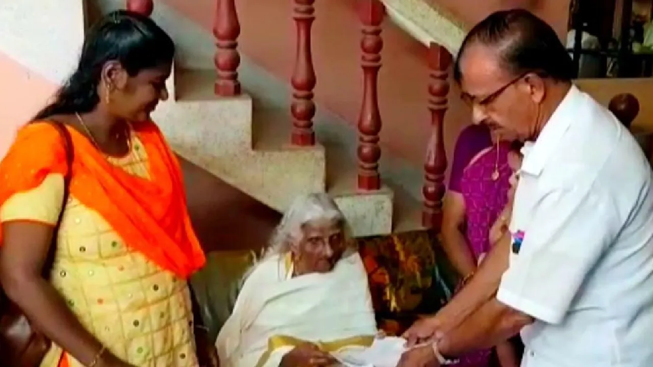 Bhageerathi Amma, 105, is India's oldest student.