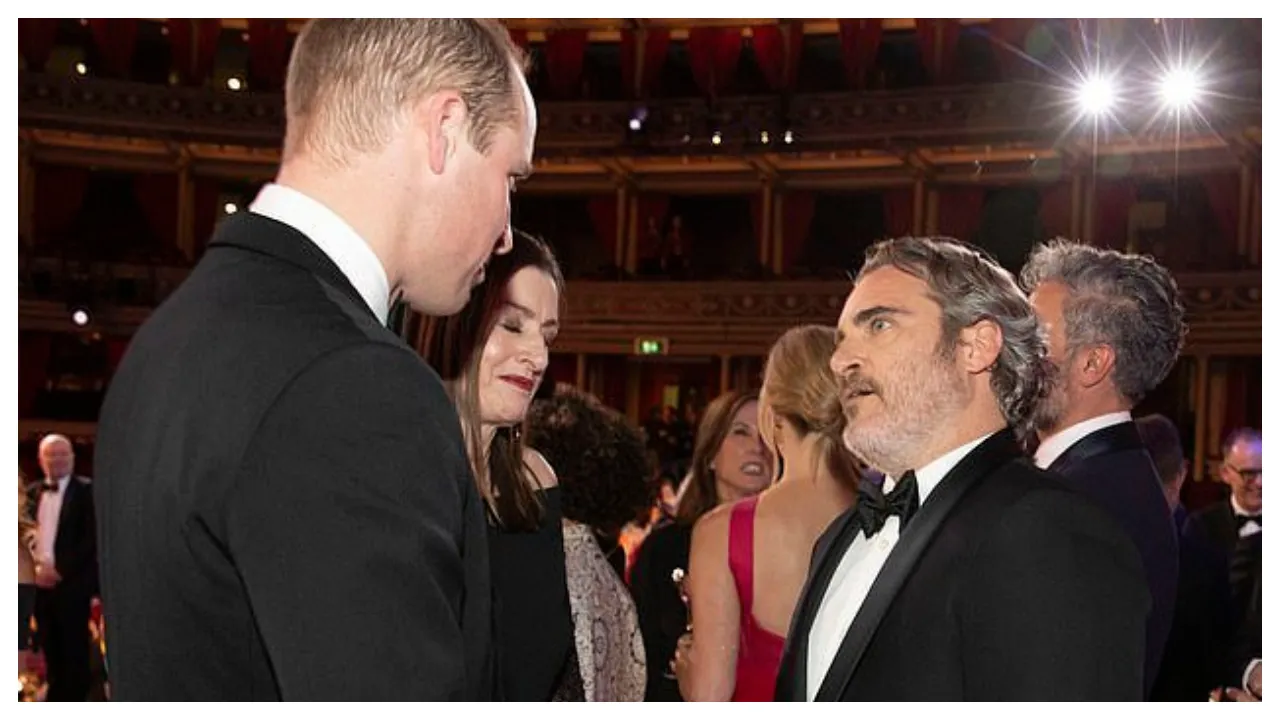 Joaquin Phoenix With  Prince William