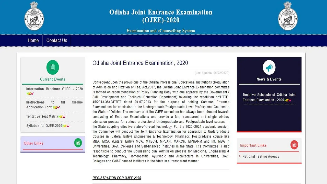 OJEE 2020 Application Process
