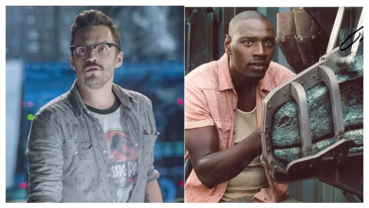Jake Johnson And Omar Sy In Jurassic World