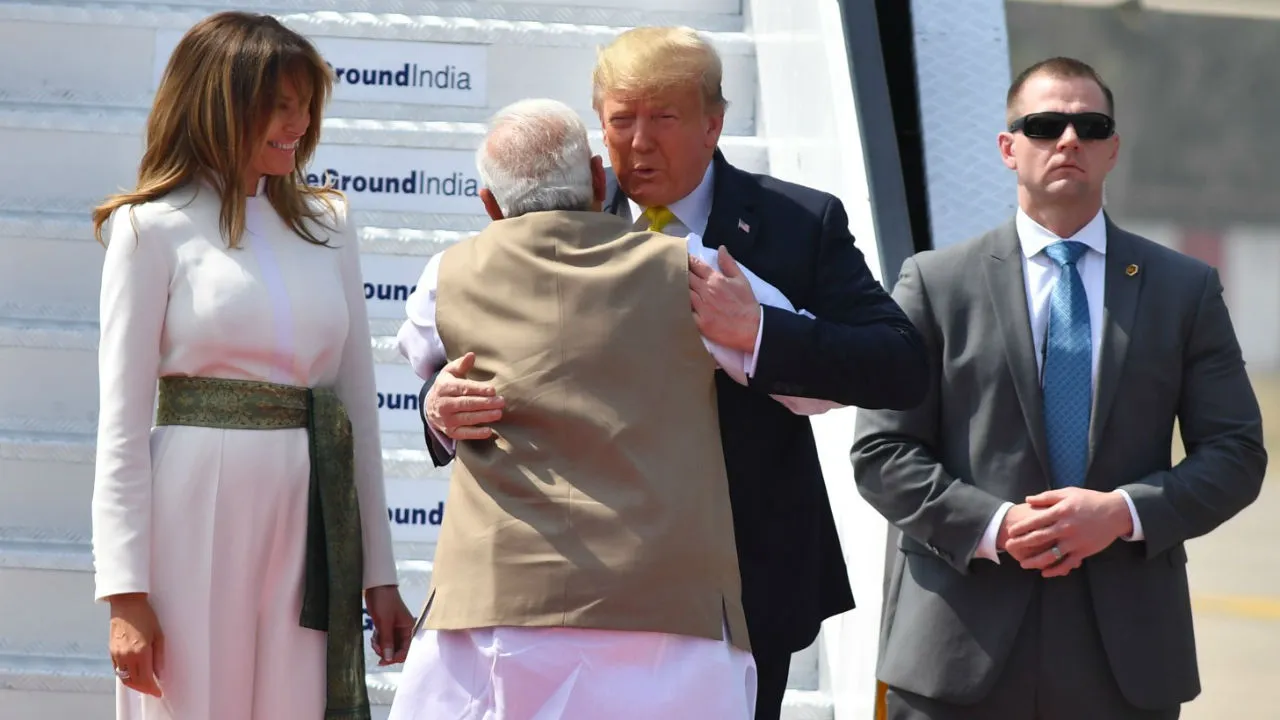 Donald Trump Narendra Modi Hug