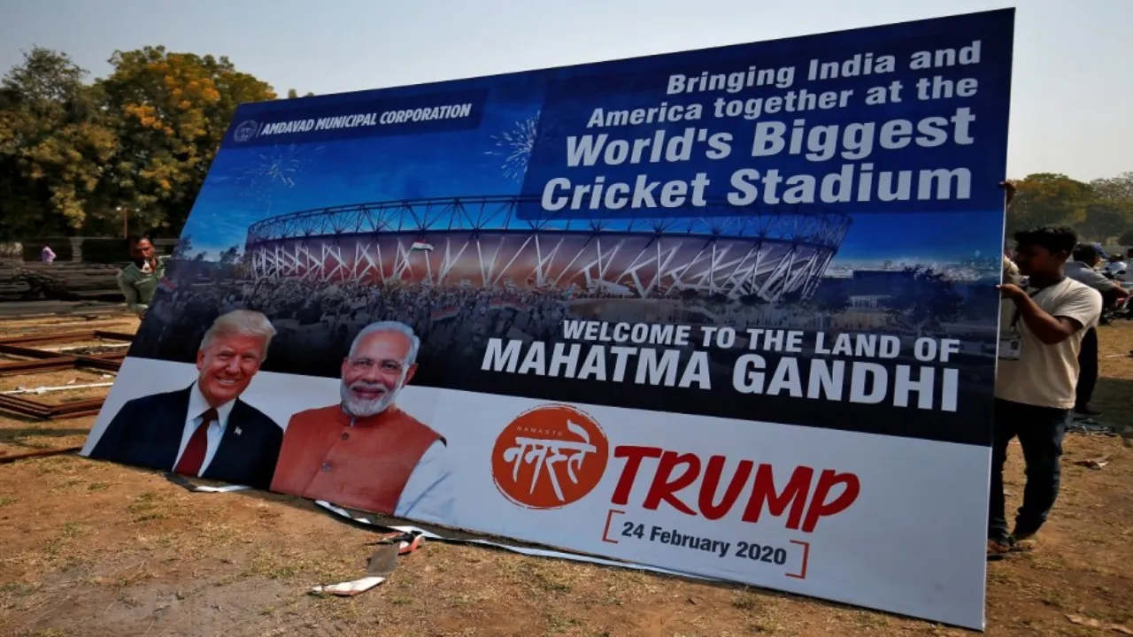 Modi and Trump in Motera Reuters