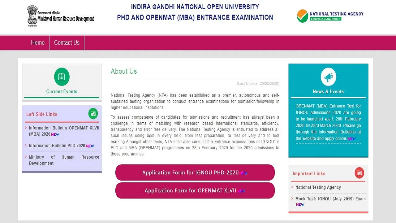 ignou openmat 2020