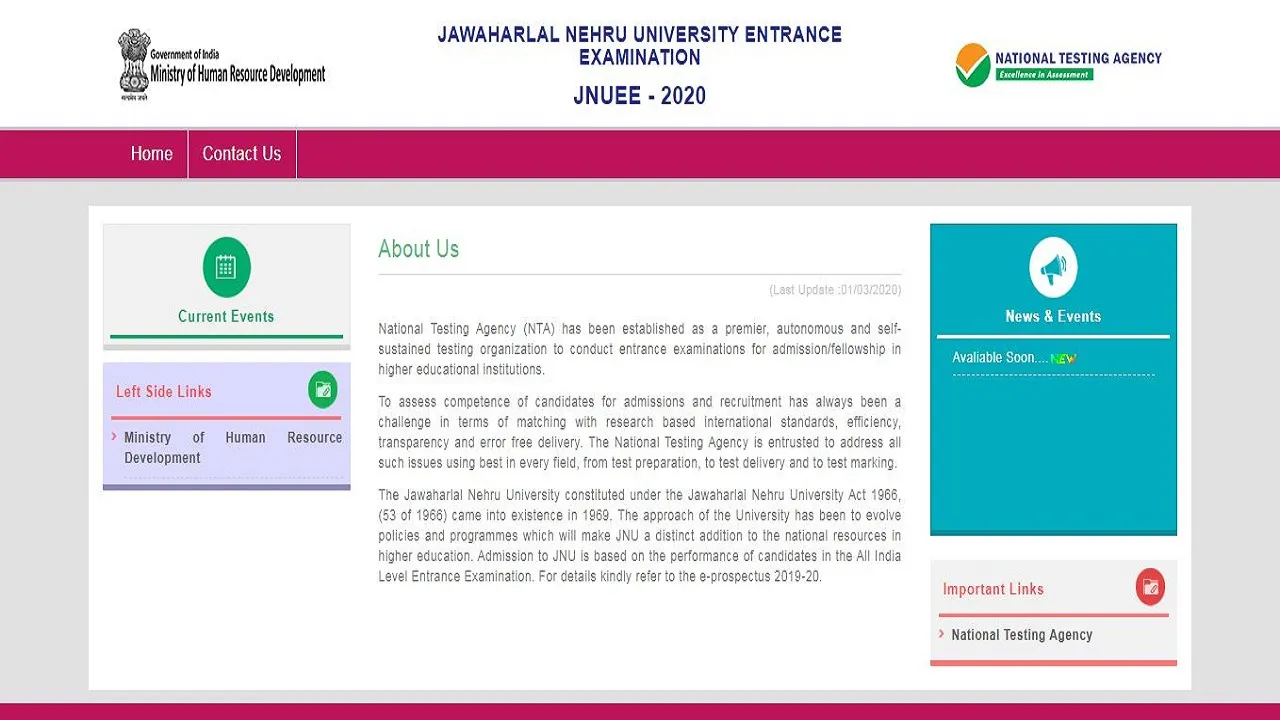jnuee 2020 exam