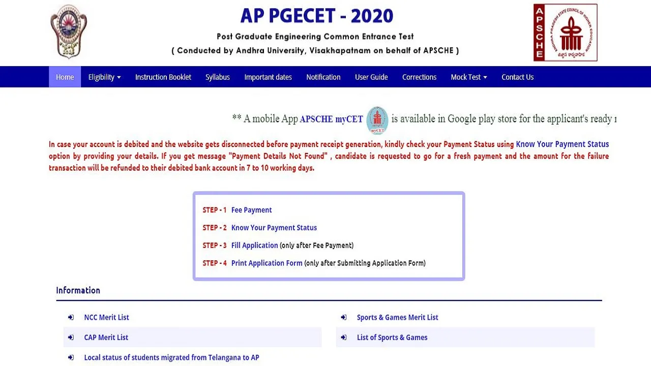 ap pgecet 2020 application