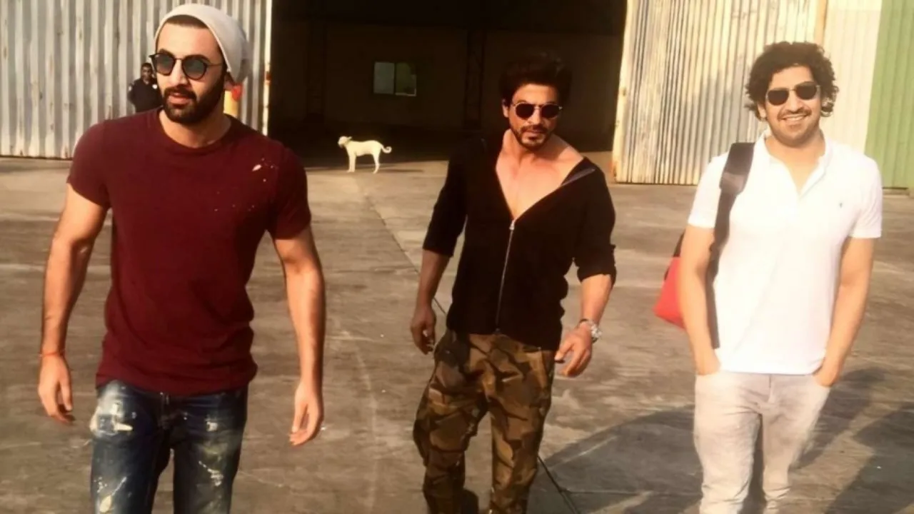 srk at brahmastra sets
