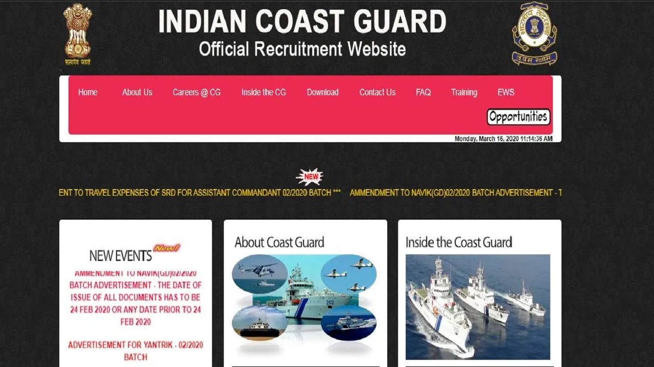 indian coast guard yantrik recruitment 2020