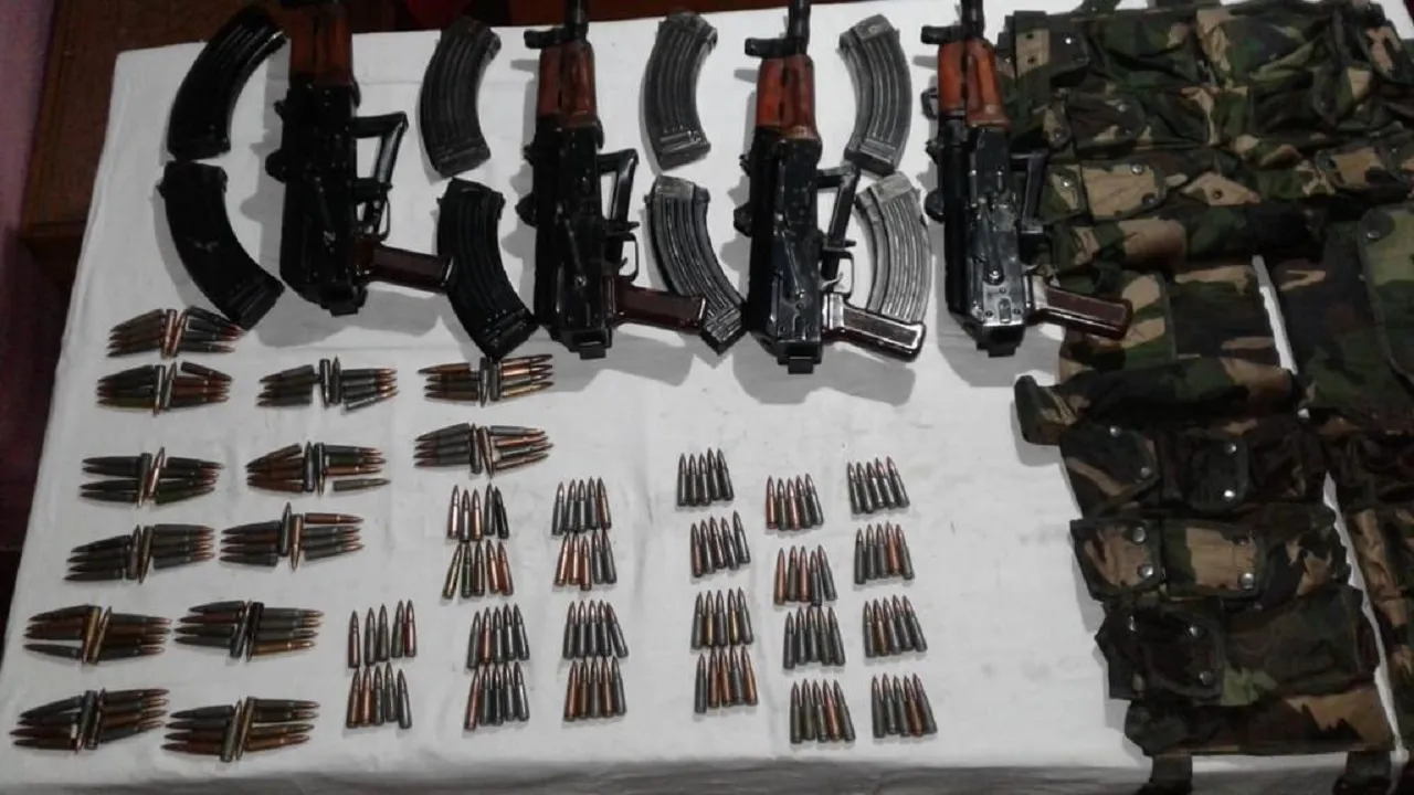 Arms and Ammunition captured by security forces