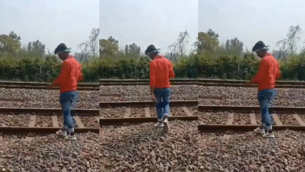 viral reel train video