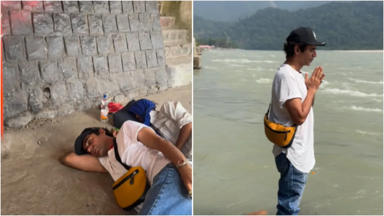 Sunil Grover sleeping on the floor