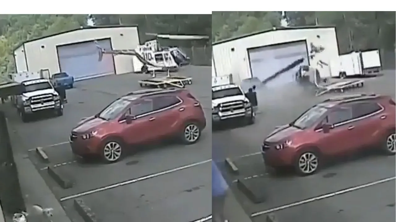 helicopter accident video