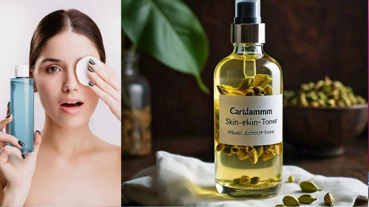 Homemade cardamom skin toner
