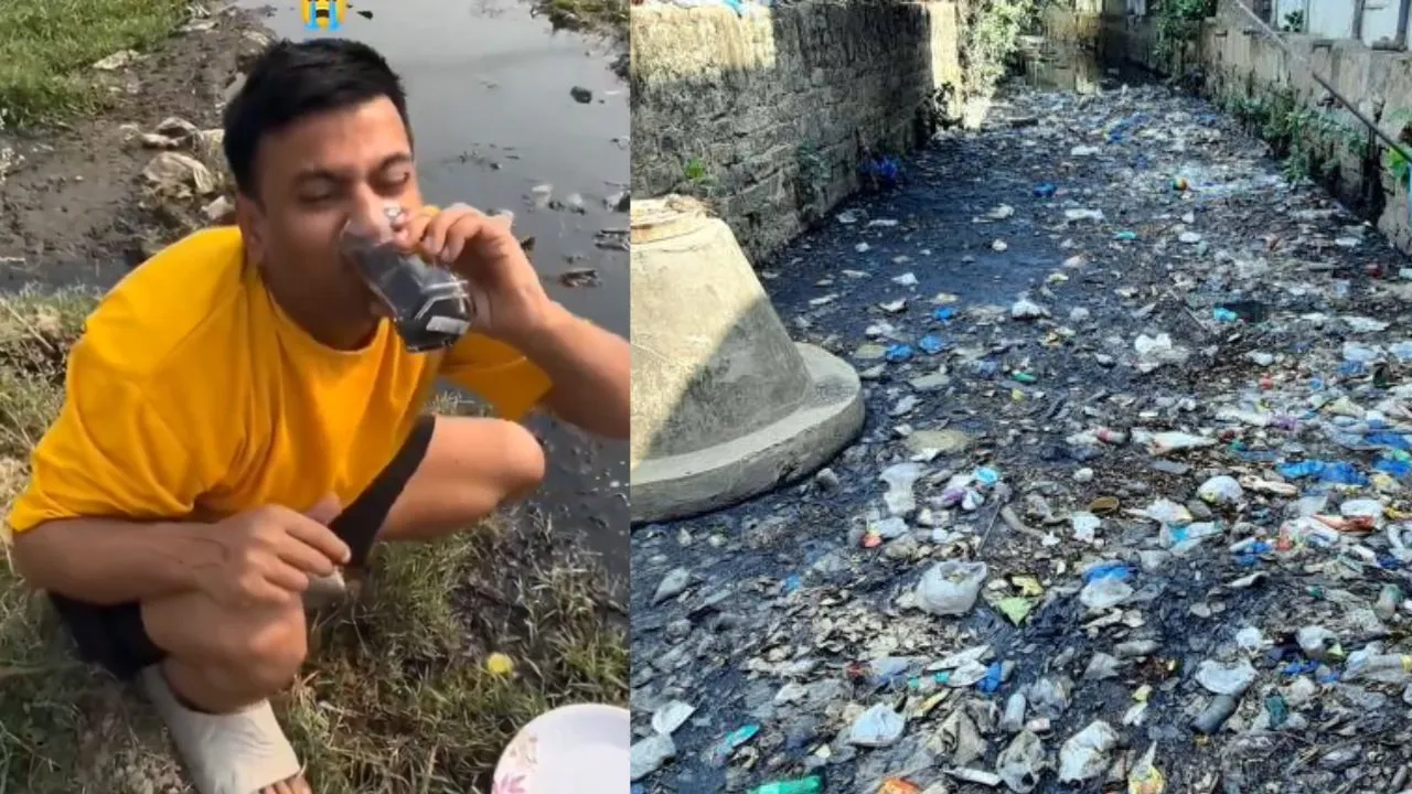 Video of drinking drain water goes viral