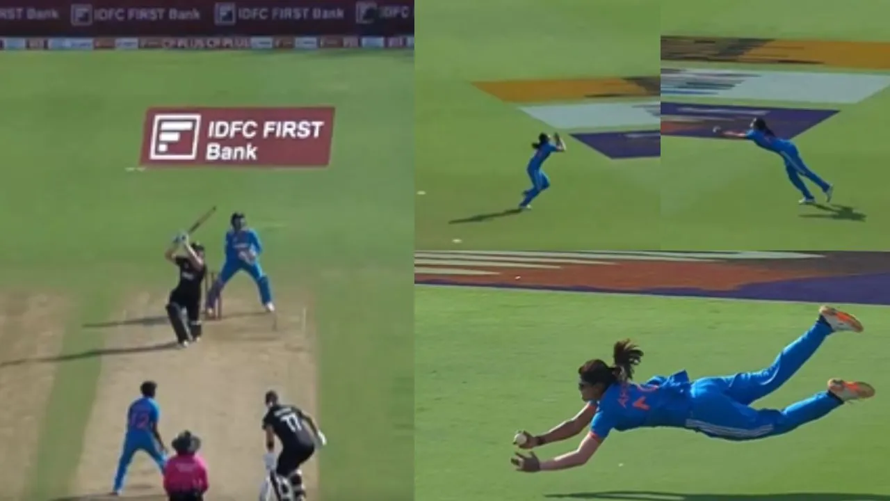Radha Yadav catch video      