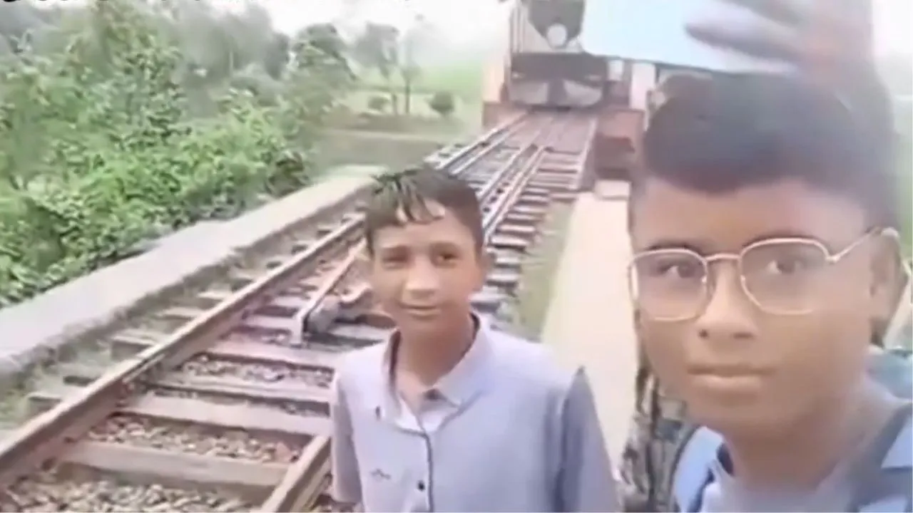 train selfie accident