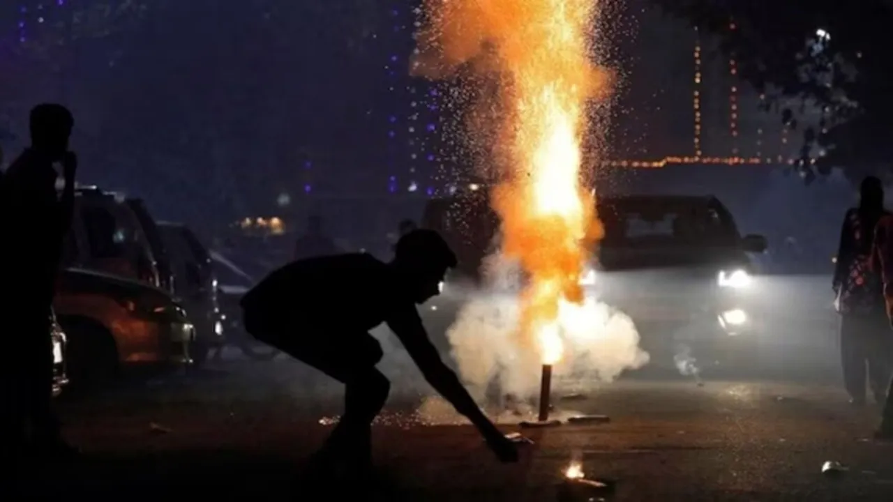 faridabad dispute over firing crackers
