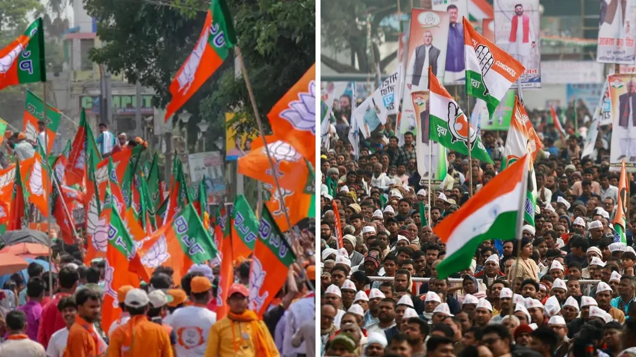 BJP Congress Flag