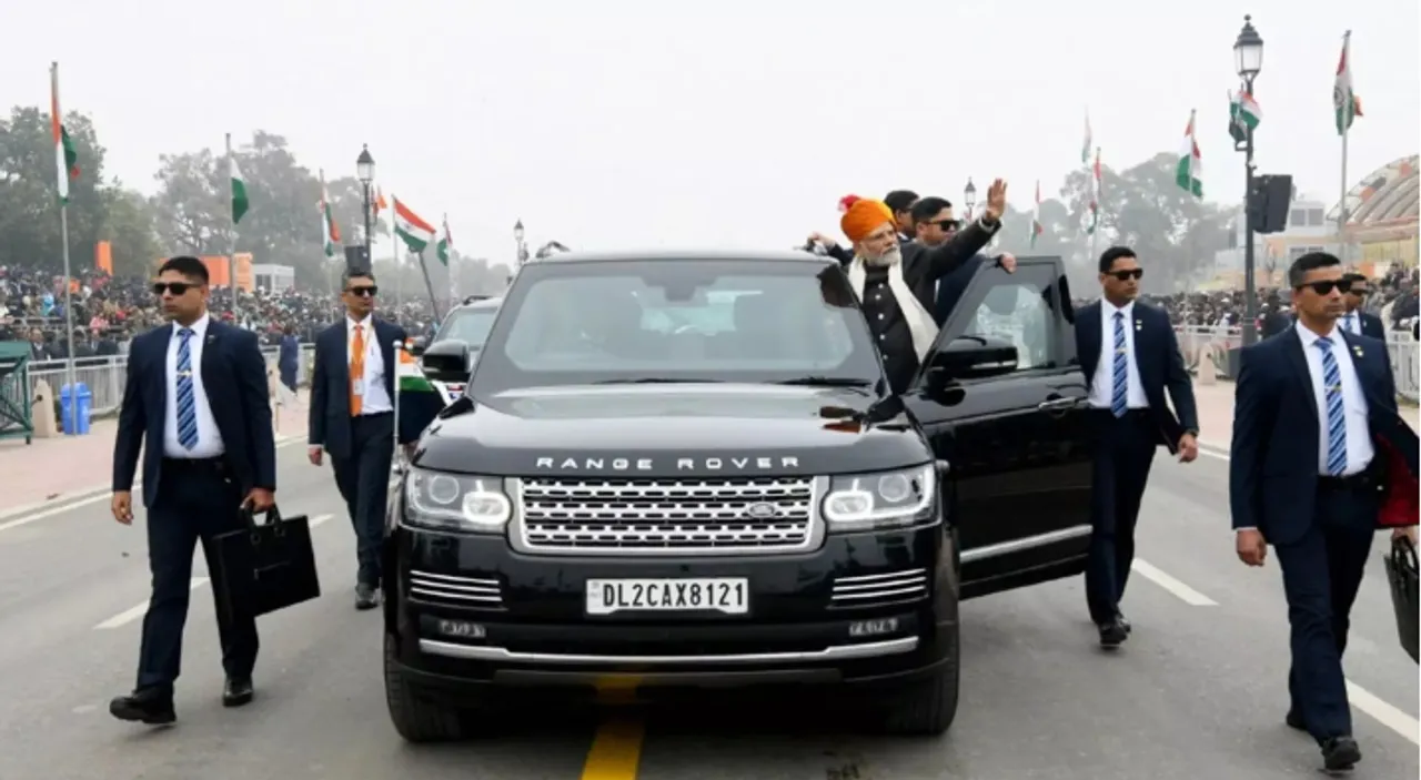 pm modi bulletproof car