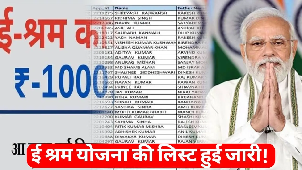 E Shram Card Payment List
