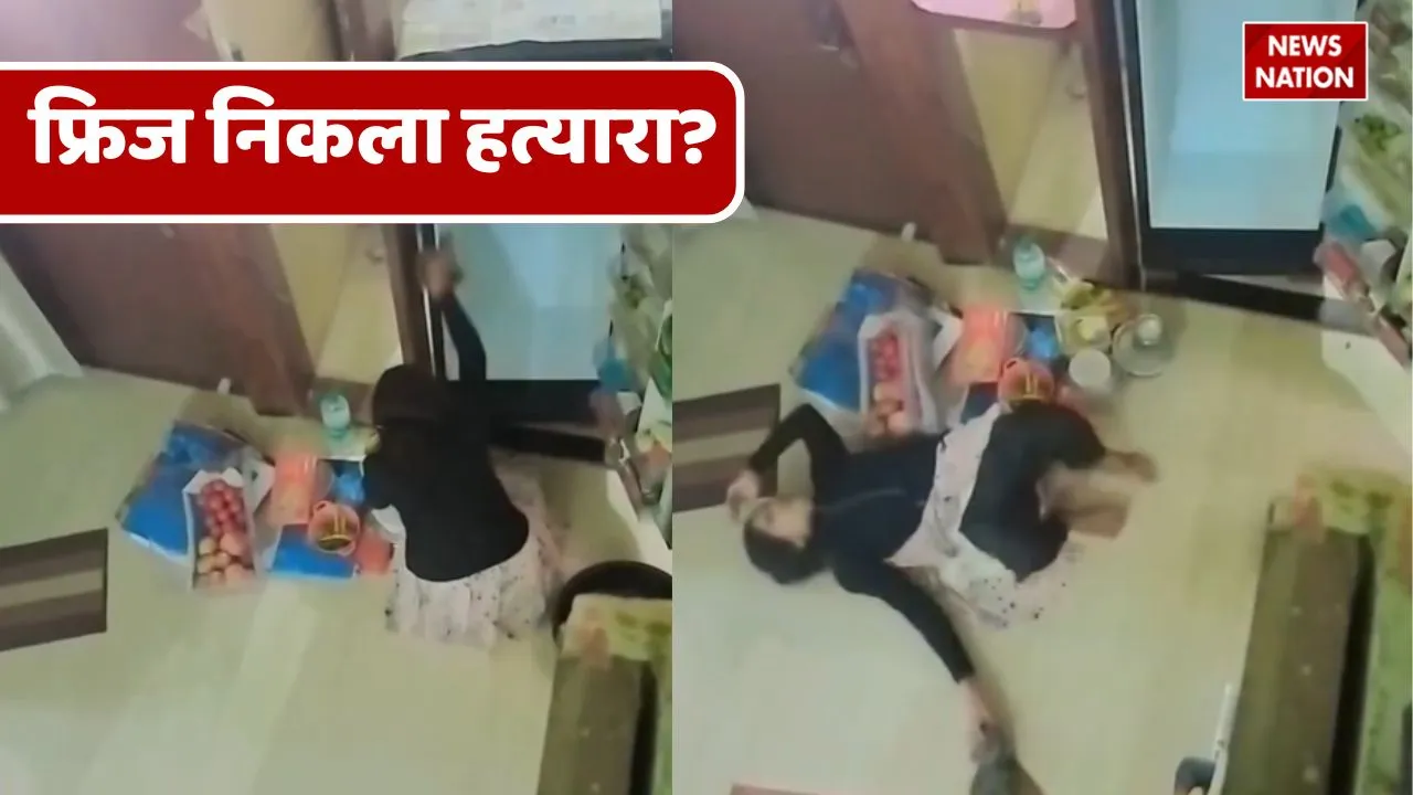 fridge women accident viral video 