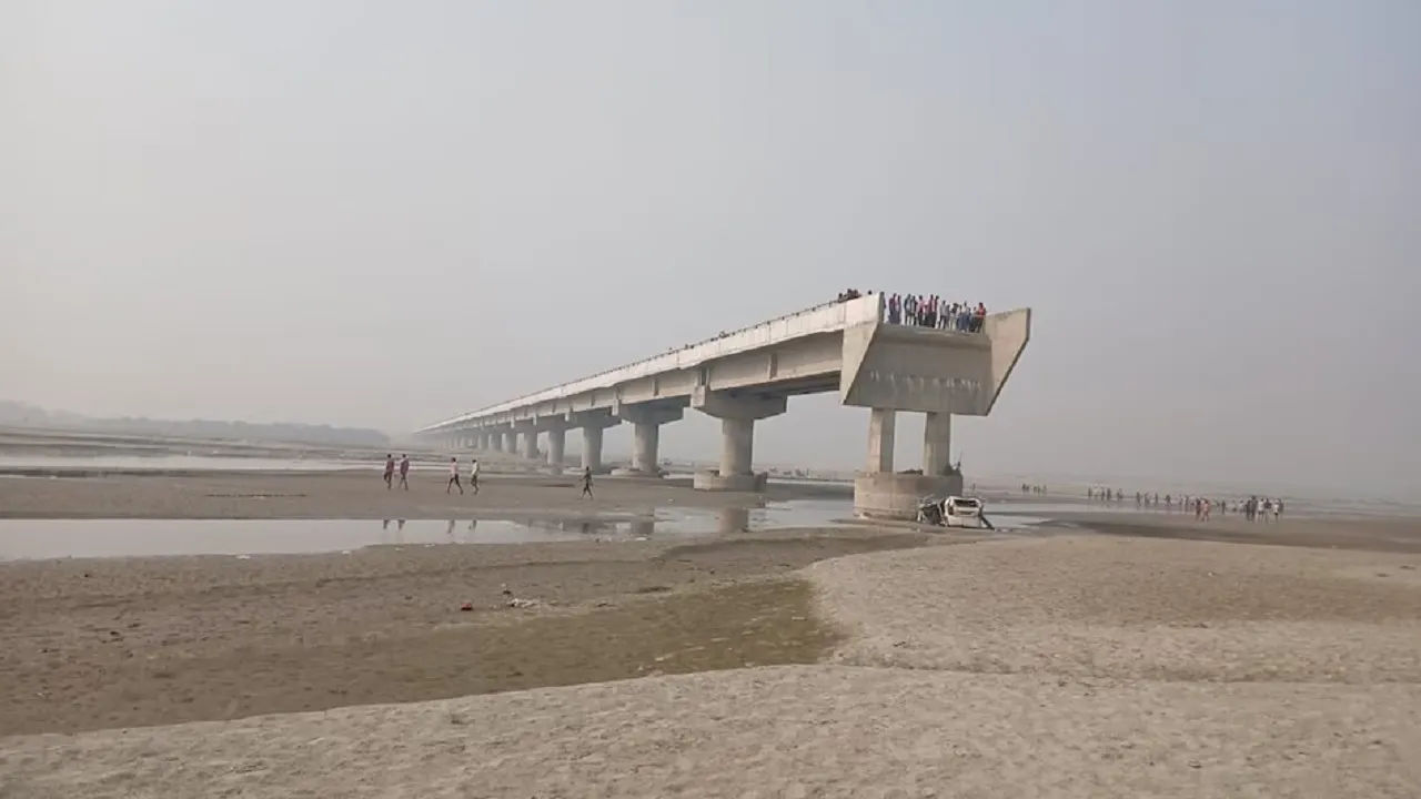Car Falls from Bridge