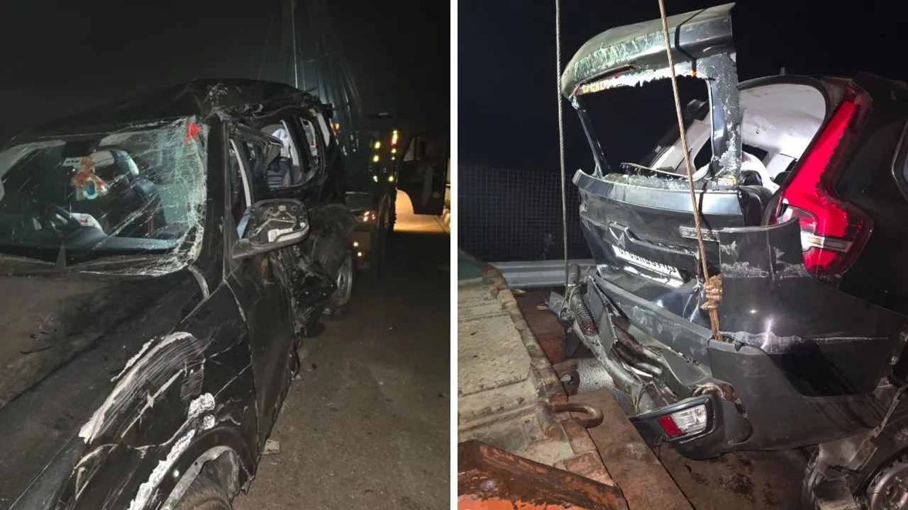 road accident on agra expressway