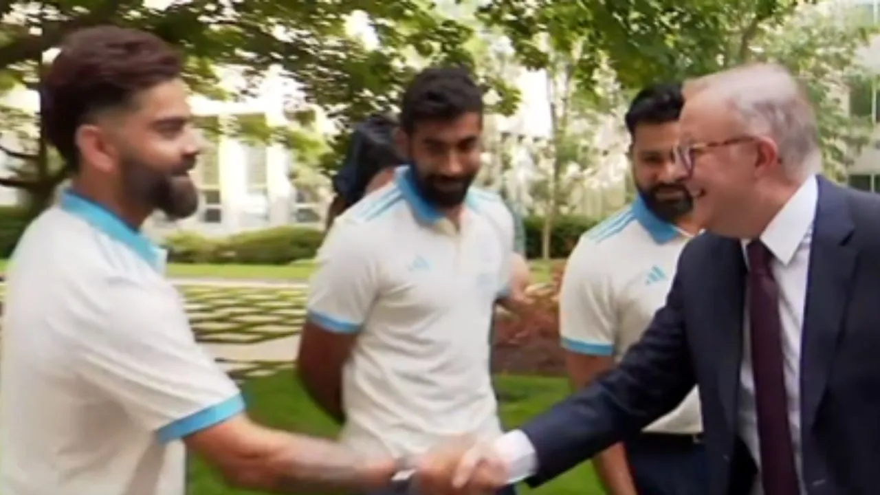 Team India meet Australia prime minister Anthony Albanese watch video