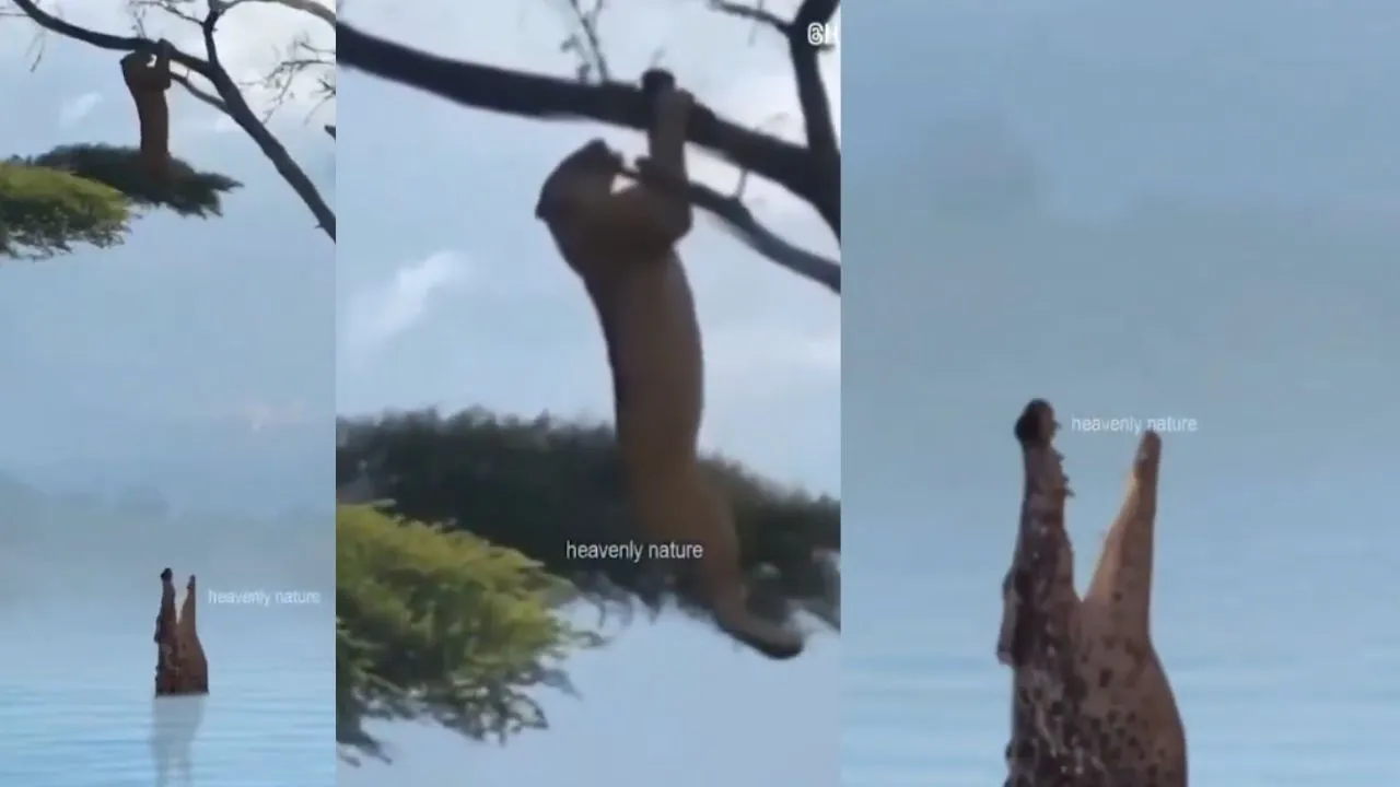 wildlife video viral lion