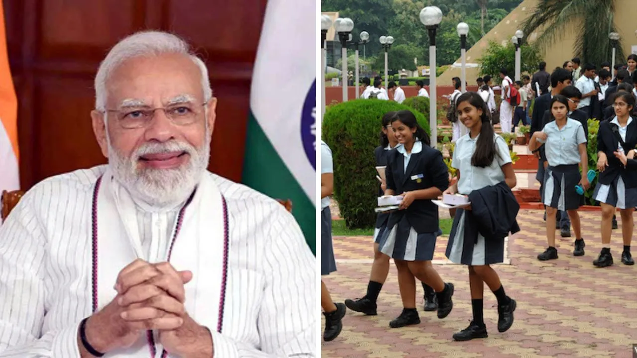 PM Modi and student