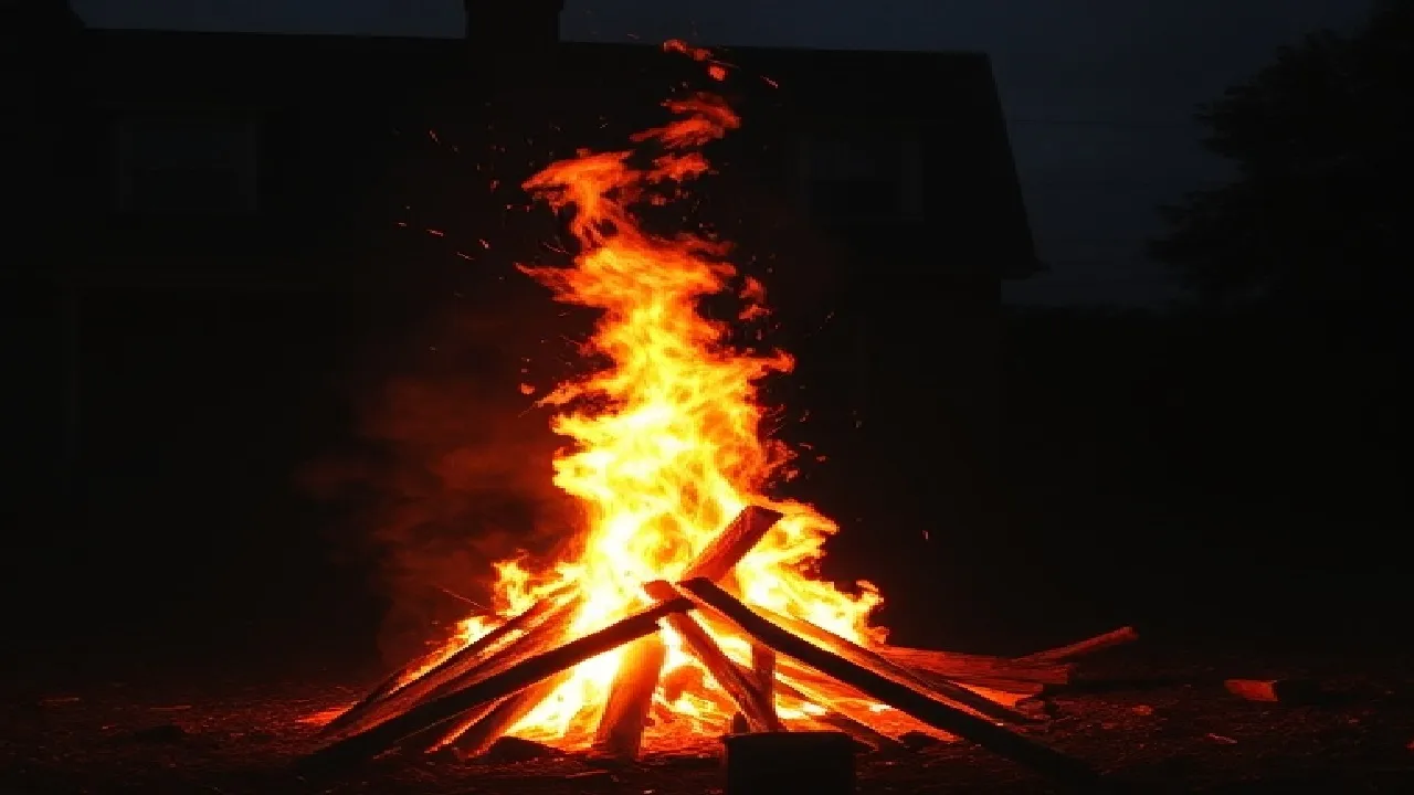burning pyre