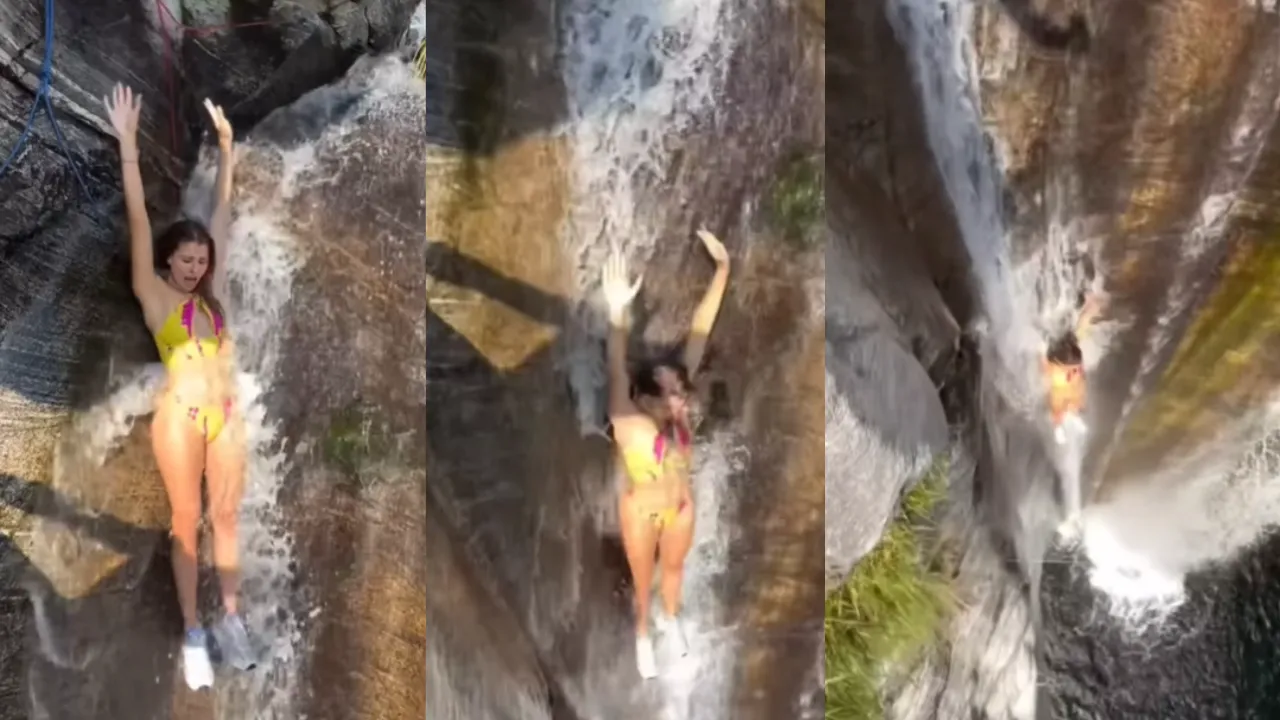 viral video fall girl