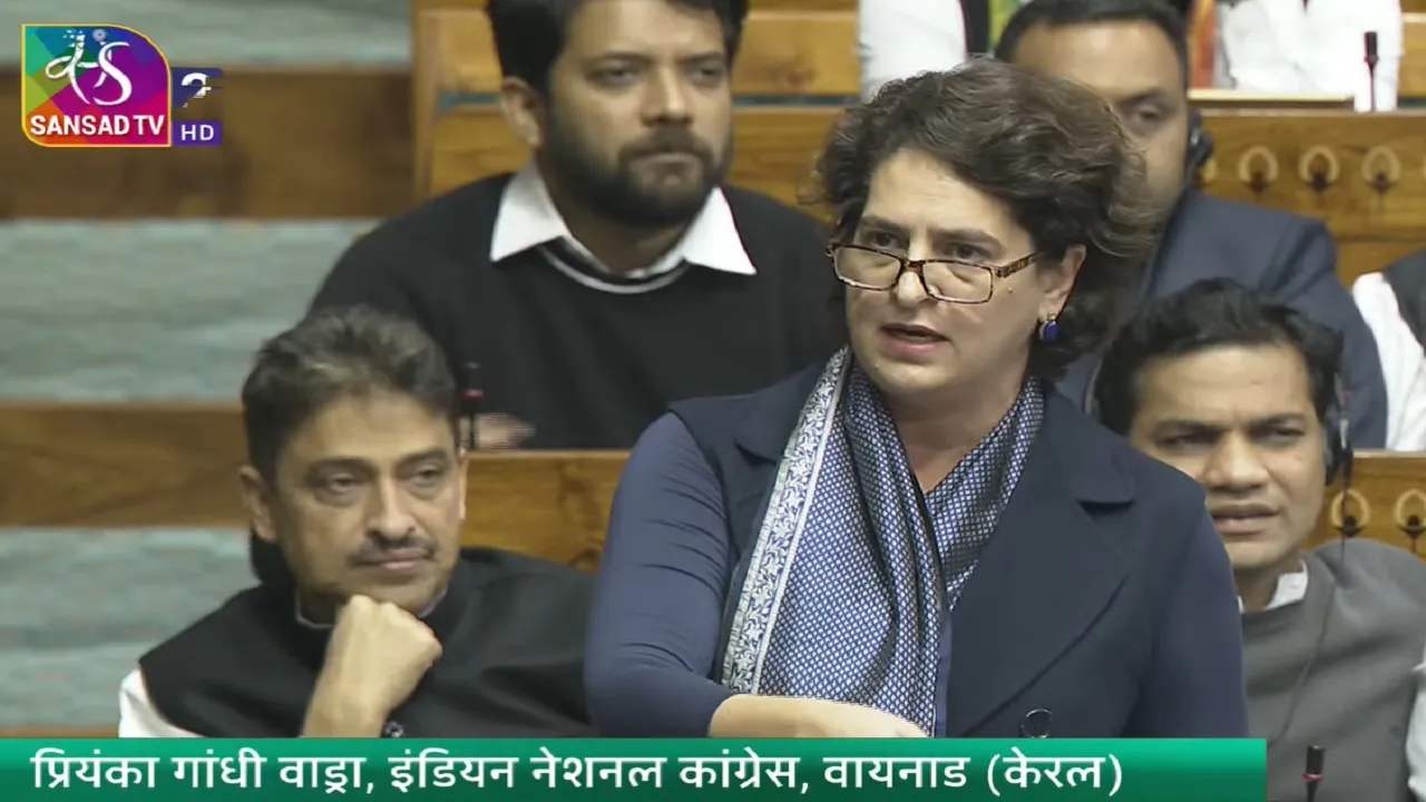 Priyanka Gandhi in Lok Sabha