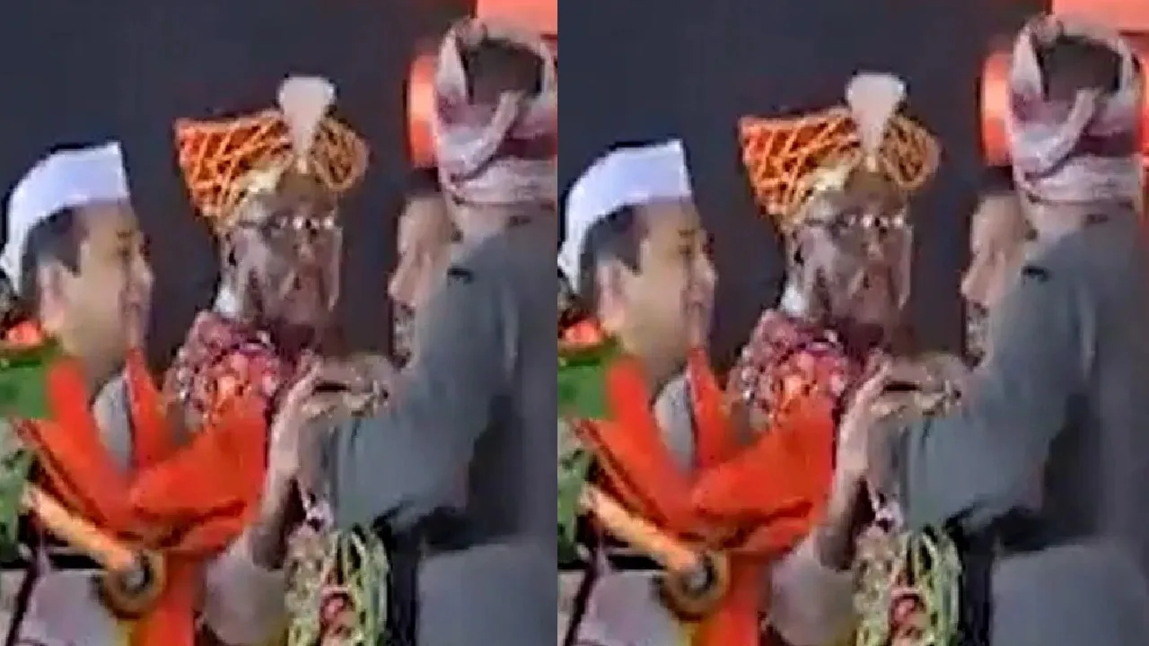 nitesh rane garlands with onion