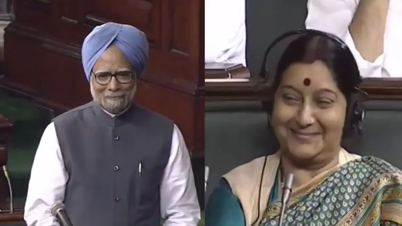 Viral video of manmohan singh and sushma swaraj