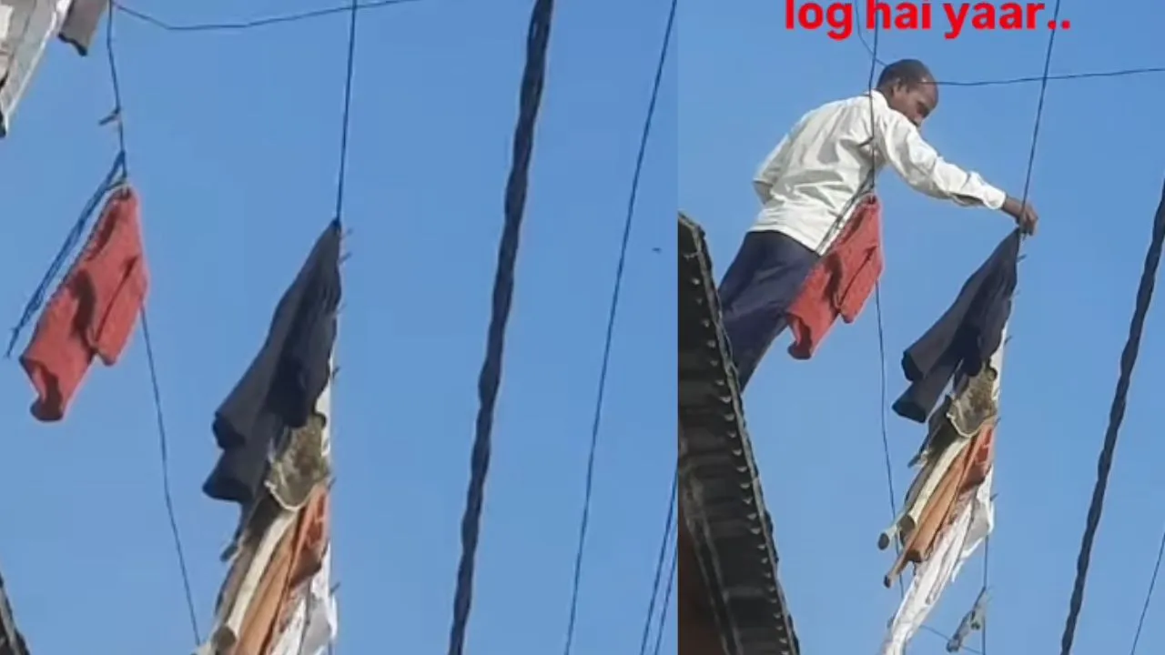Viral video cloths on wire