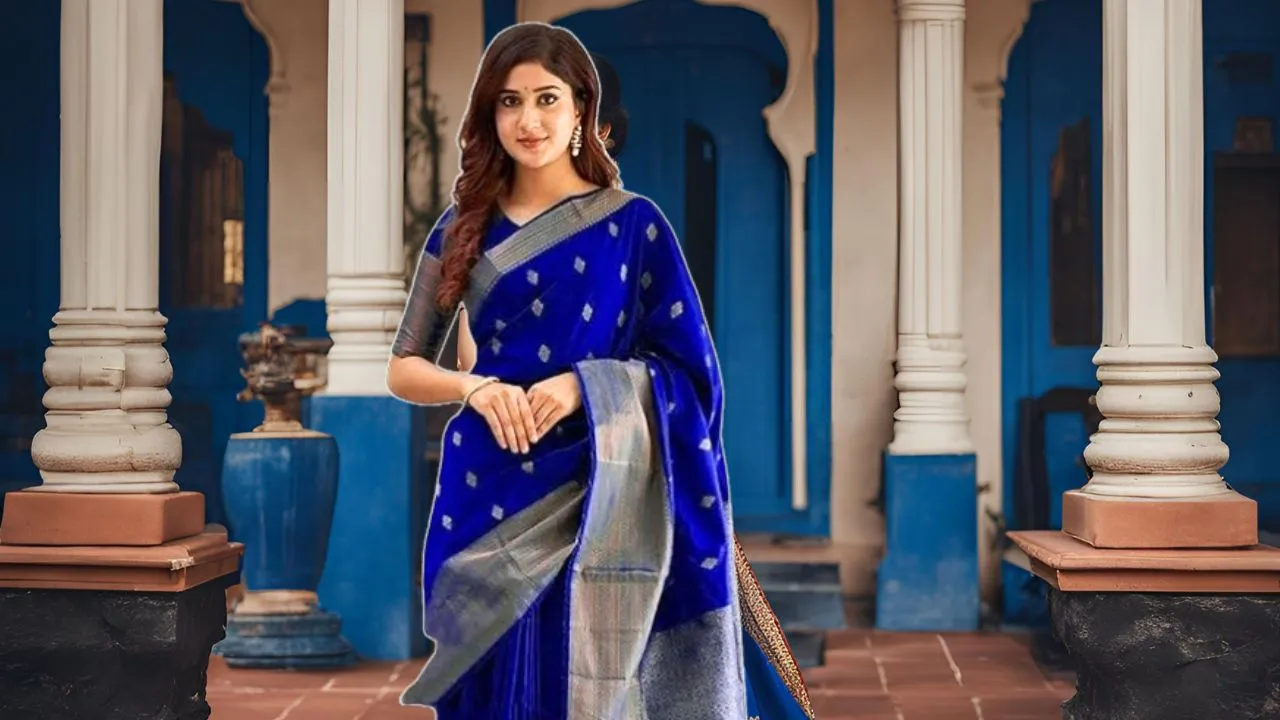 Royal Blue Sarees For Women