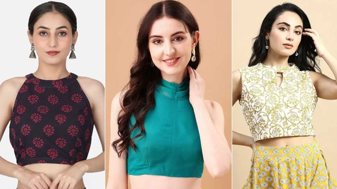 Halter Neck Blouse Designs