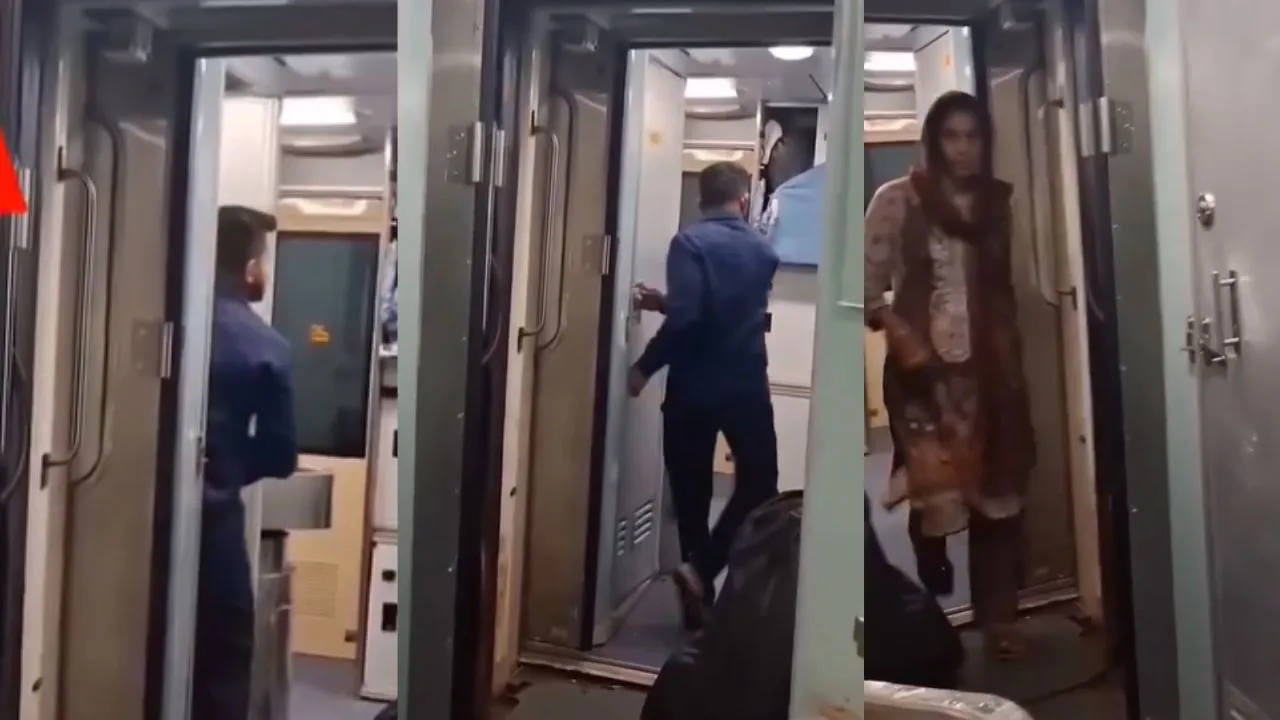 viral couple video at train bathroom