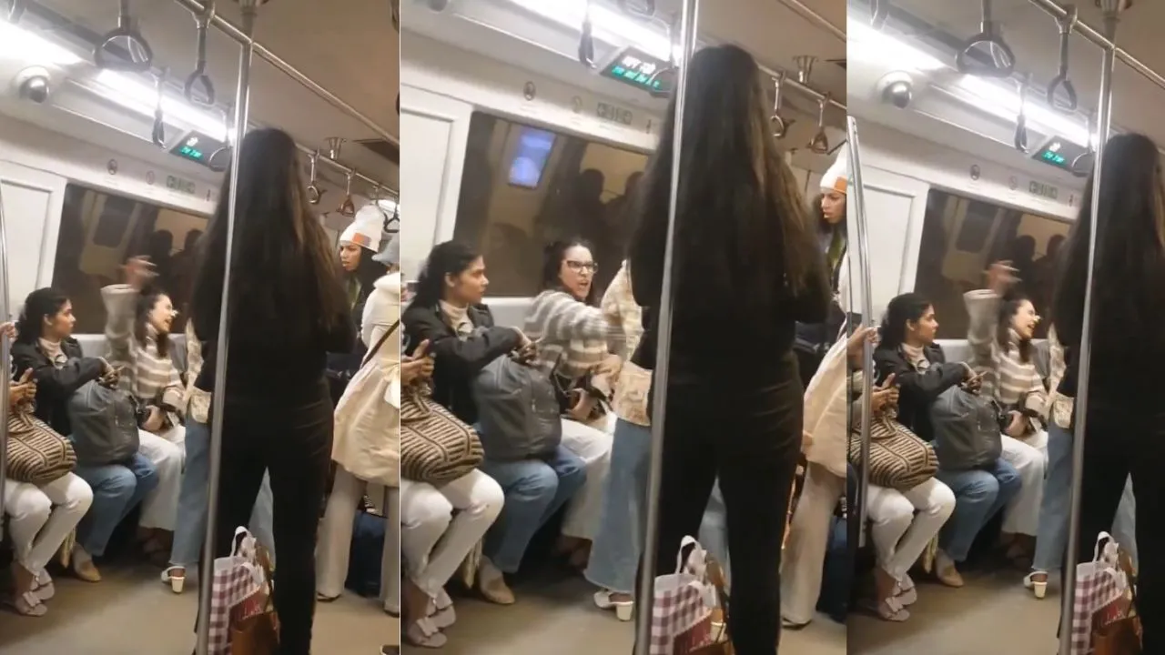 Delhi Metro Viral Fight Video
