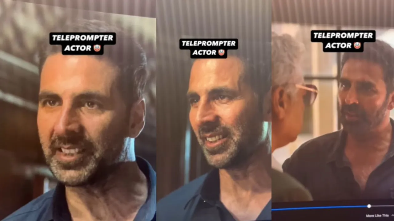 teleprompter akshay kumar viral video