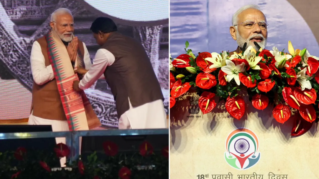 PM Modi inaugurates and Address pravasi bharatiya divas sammelan 