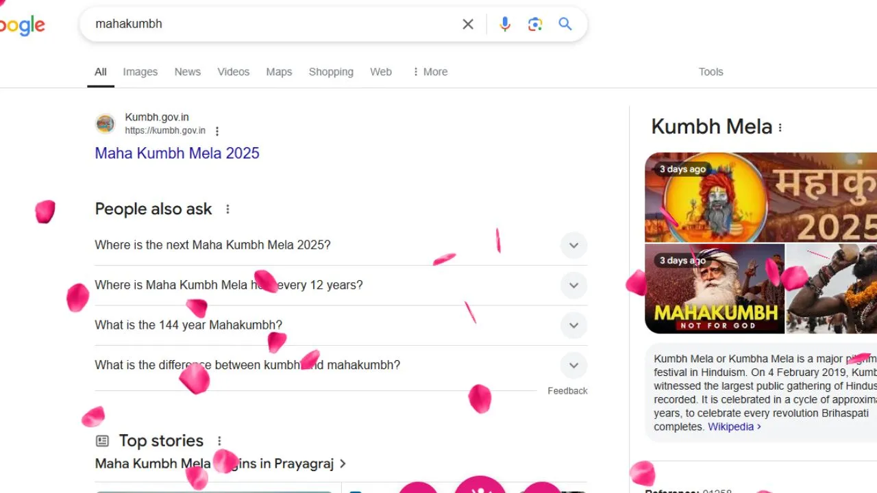 google mahakumbh rose rain viral video