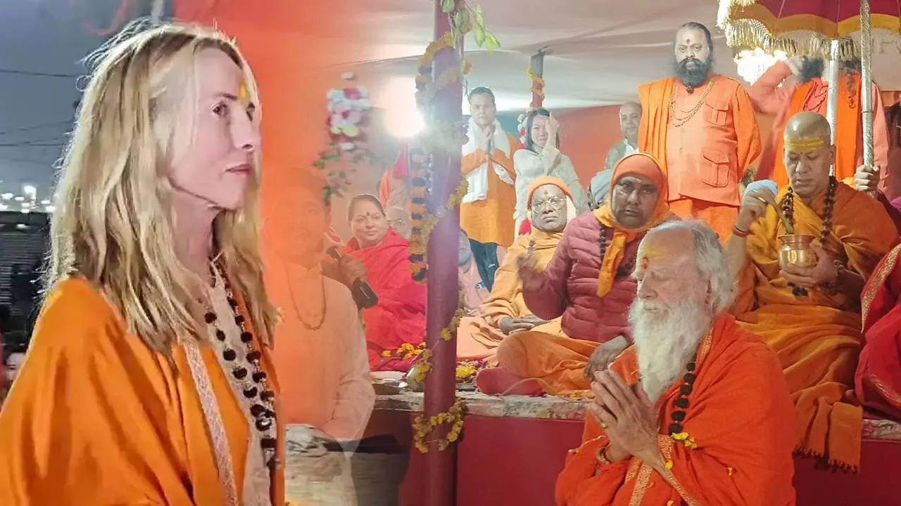Apple founder Steve Jobs wife Laurene Powell Jobs visited Niranjani Akhara 