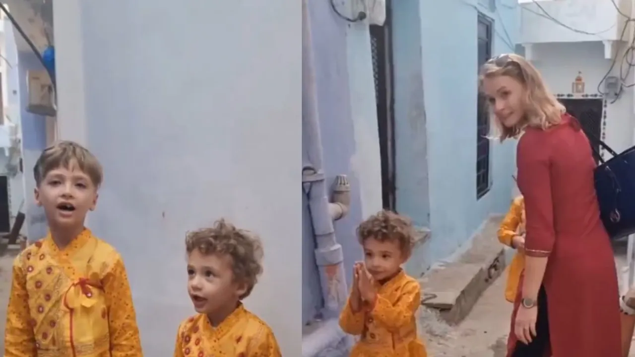 viral video kids ram bhajan