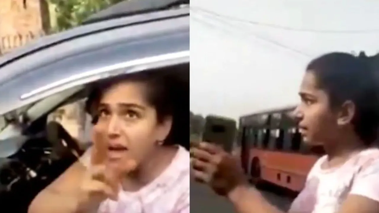 Viral traffic video fight over challan
